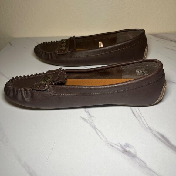 💥Last Chance 50% off Sale💥 Lucky Brand l Brown  Moccasin Style Loafers Size 8 - Picture 5 of 8
